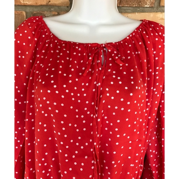 Ellen Tracy Polka Dot Top     Small - Picture 2 of 7